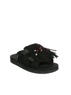 SUICOKE Hoto-cab Fringed Black Sandals