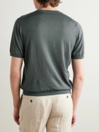 Incotex - Zanone Slim-Fit Cashmere and Silk-Blend T-Shirt - Blue