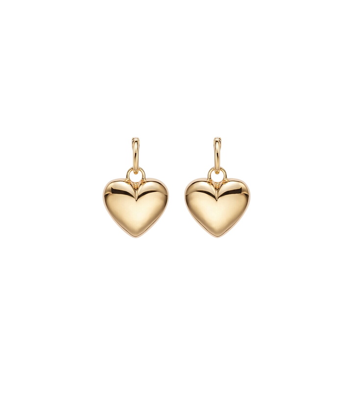 Photo: Roxanne First Puffy Heart 14kt gold (585/1000) drop earrings