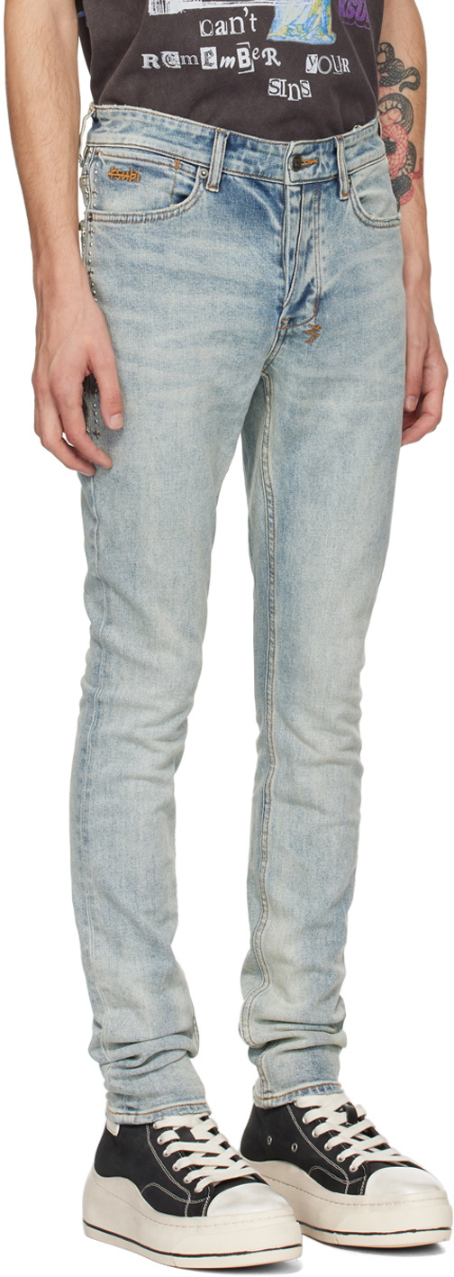 Ksubi Blue Van Winkle Sky High Metalik Jeans