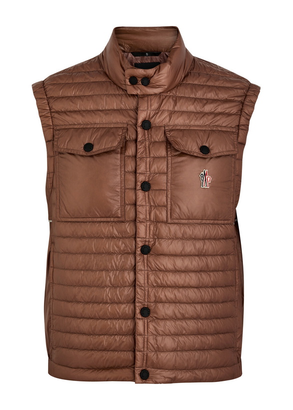 Photo: Moncler Grenoble Day-Namic Ollon Quilted Shell Gilet Orange
