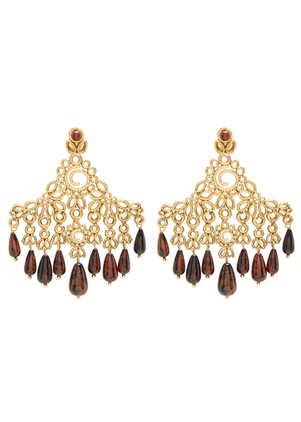 Photo: Zimmermann Maisie Chandeliers 14kt Gold-plated Drop Earrings - One Size