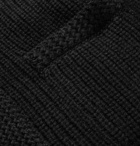 TOM FORD - Shawl-Collar Cable-Knit Cashmere and Mohair-Blend Cardigan - Black