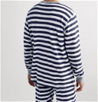 Sleepy Jones - Keith Striped Cotton-Jersey Pyjama T-Shirt - Blue