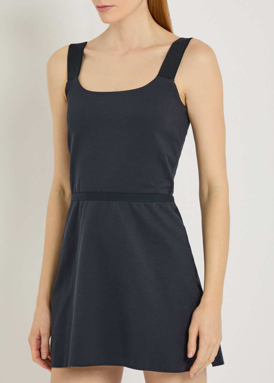 Spence Court Piqué Ponte Mini Dress Navy
