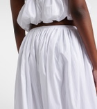 Alaïa Striped cotton poplin balloon pants