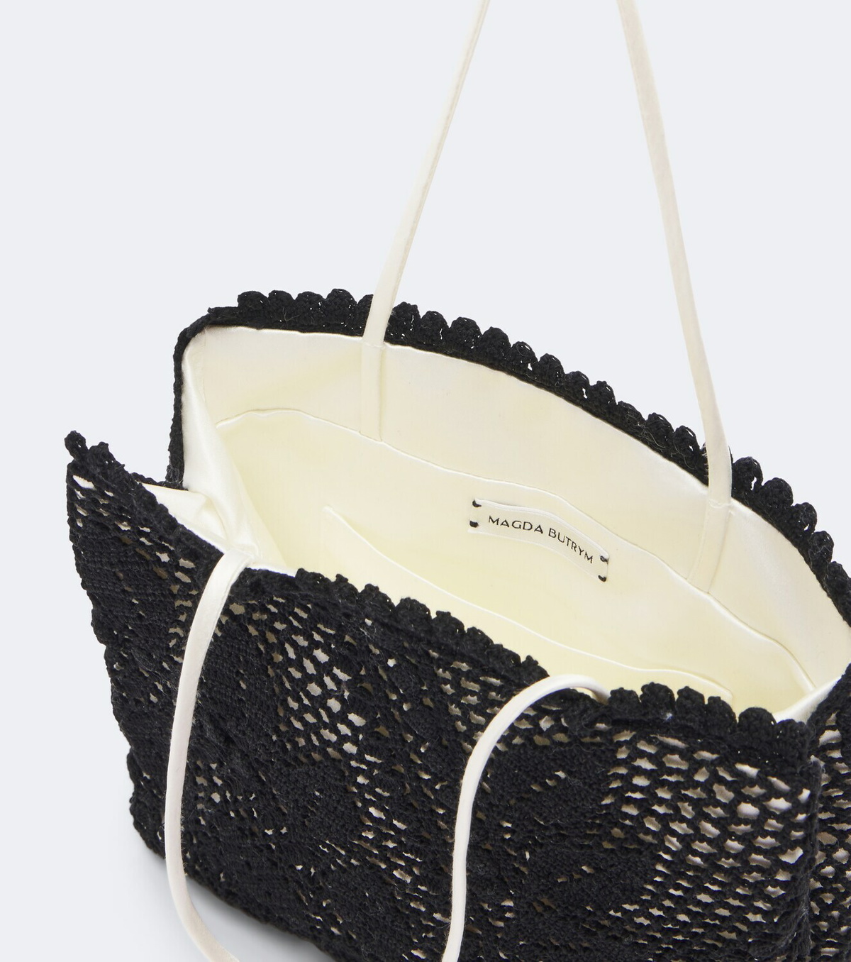 Magda Butrym Julia crochet satin top-handle bag