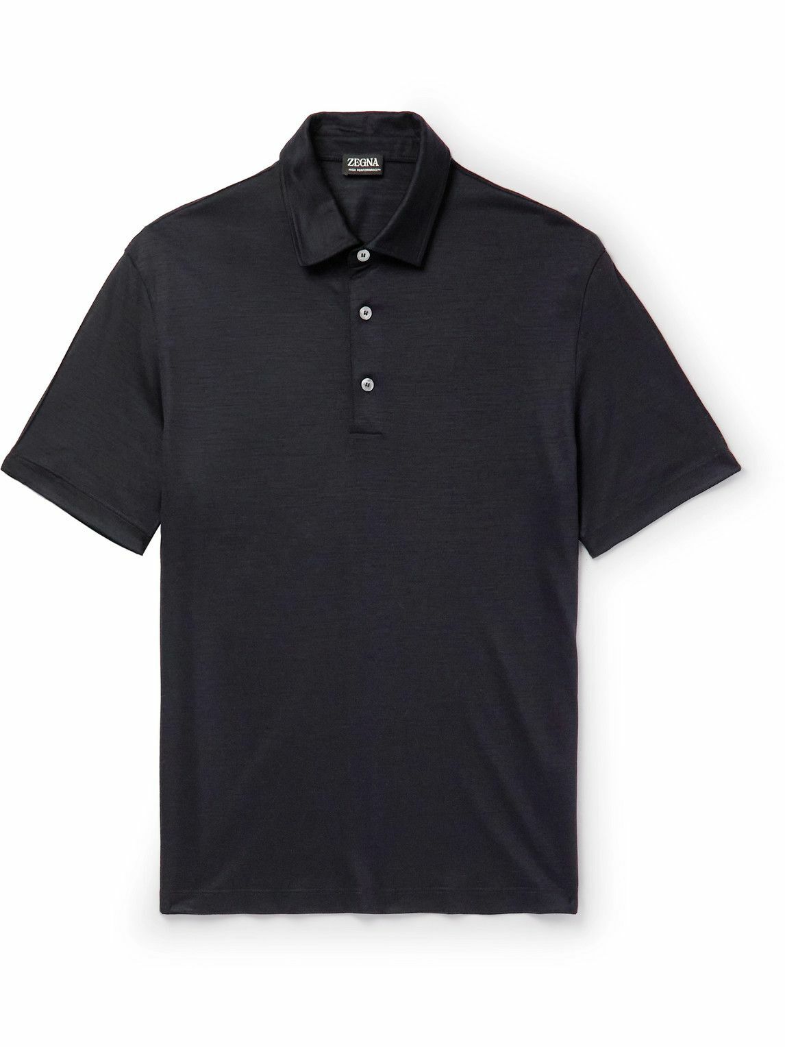 Zegna - Wool Polo Shirt - Blue Zegna