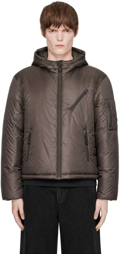 Photo: COOR Brown Light Weight Shell Padded Hooded Jacket