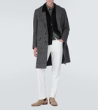 Brioni Houndstooth wool overcoat