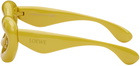 LOEWE Yellow Inflated Cateye Sunglasses