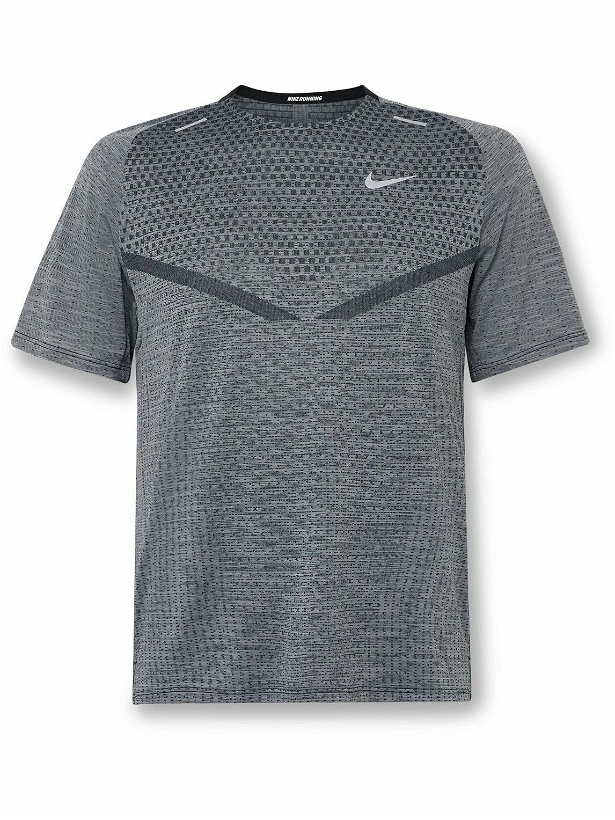 Photo: Nike Running - Slim-Fit Dri-FIT ADV TechKnit T-Shirt - Gray