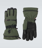 Moncler Grenoble Leather-trimmed ski gloves