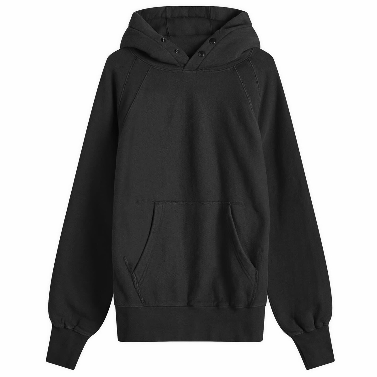 Engineered Garments Men's Raglan Fish Hoodie in Heather Grey