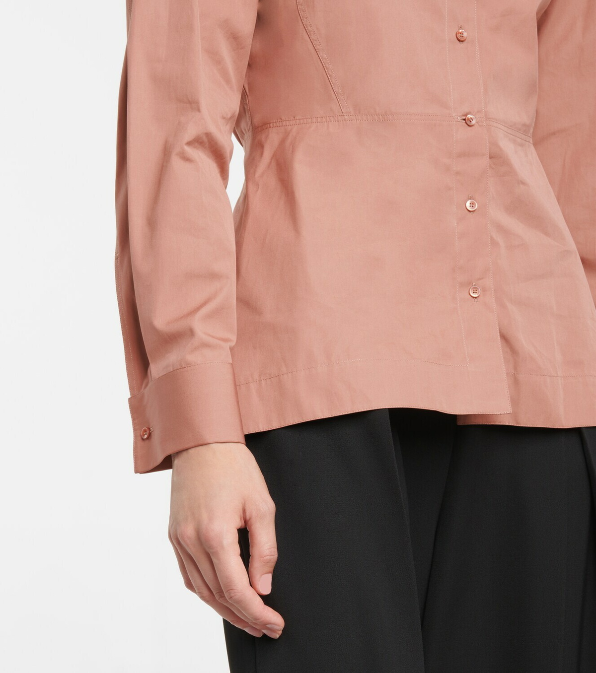 Alaïa Cotton poplin peplum shirt