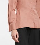 Alaïa Cotton poplin peplum shirt