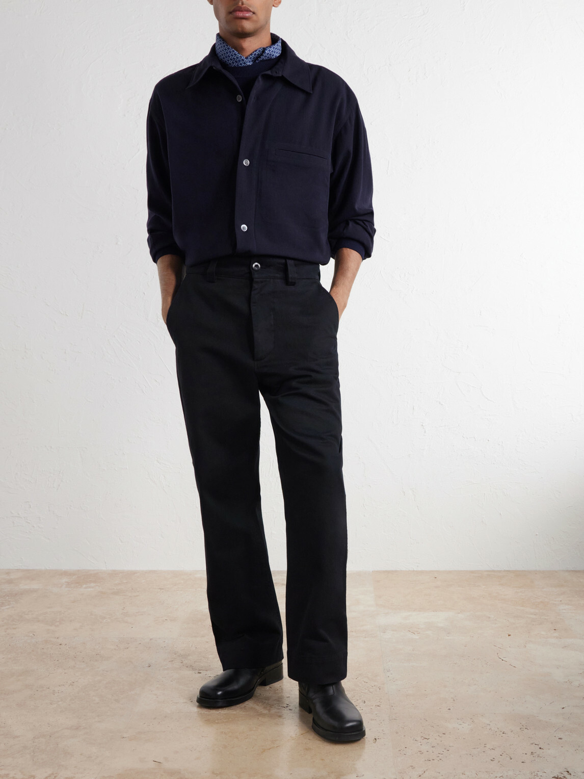 Margaret Howell - Brushed Wool-Twill Shirt - Blue