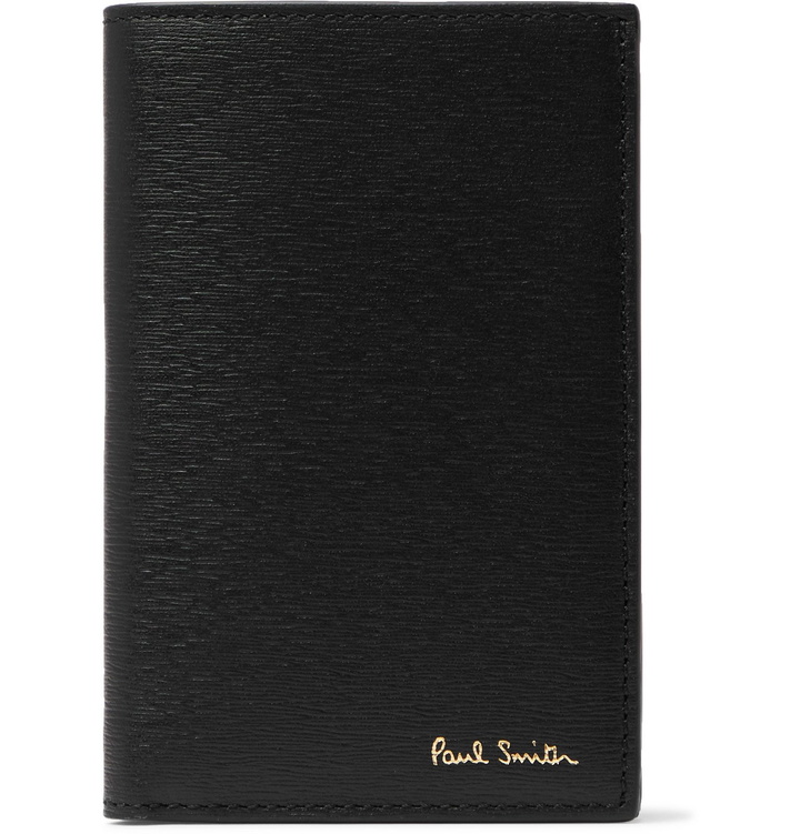 Photo: Paul Smith - Colour-Block Textured-Leather Billfold Wallet - Black