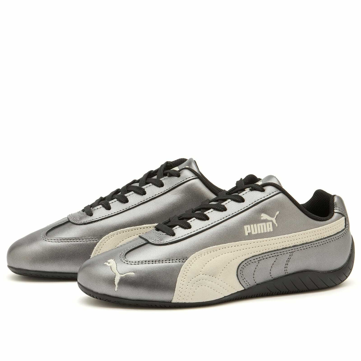 Puma Speedcat Metallic Sneaker in Black/Warm White