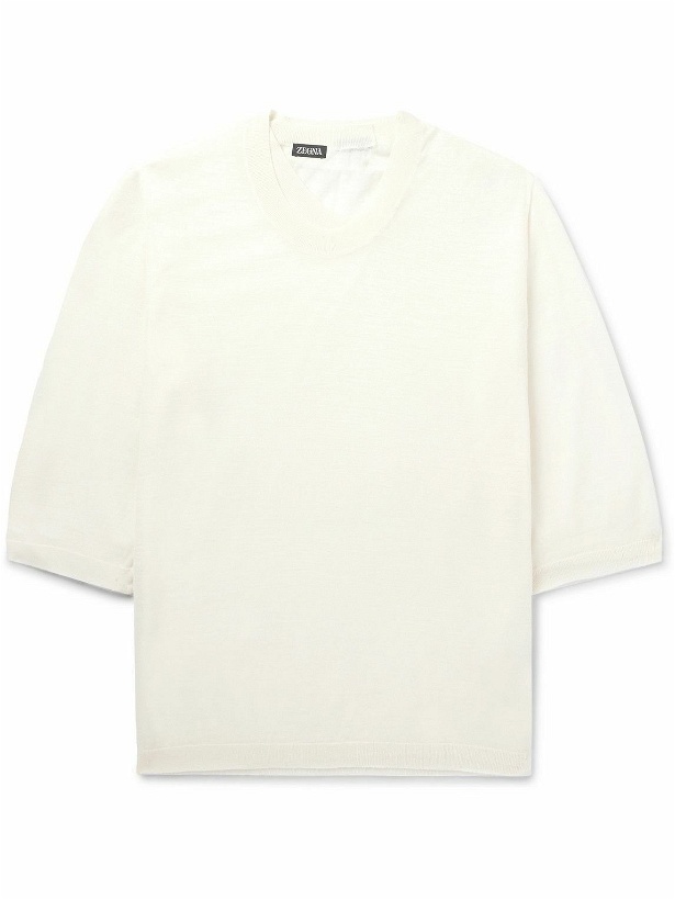 Photo: Zegna - Calcare Layered Wool Sweater - White