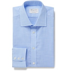 Kingsman - Turnbull & Asser Houndstooth Cotton-Chambray Shirt - Blue