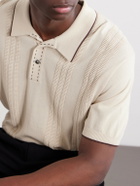 Beams Plus - Jacquard-Knit Polo Shirt - Neutrals