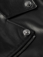 Versace - Leather Biker Jacket - Black