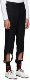 Comme des Garçons Homme Plus Black Stirrup Trousers