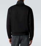 Prada Cotton-blend fleece half-zip sweatshirt