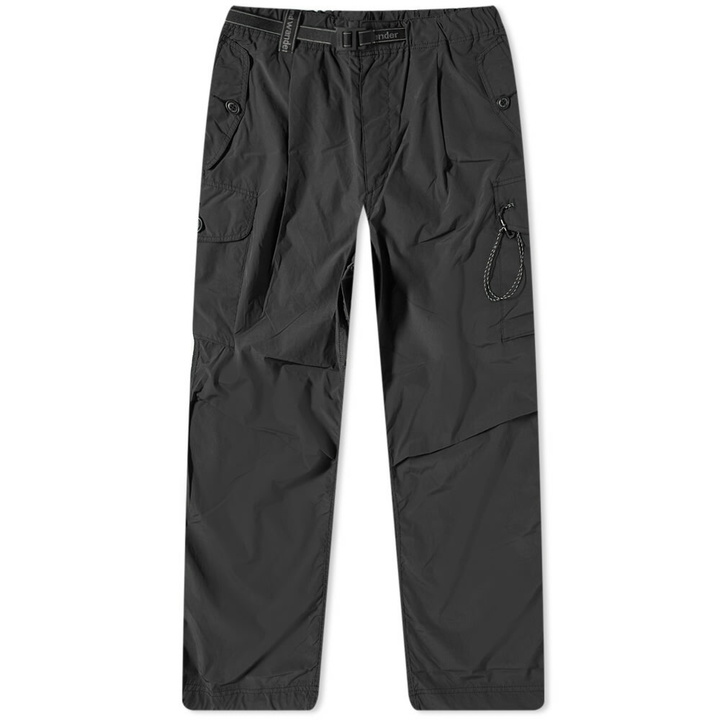 Photo: And Wander Men's Wide Cargo Pant in Black