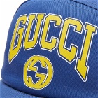 Gucci Men's College Baseball Cap in Blue/Crop