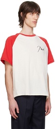 Rhude Red & Off-White Raglan T-Shirt