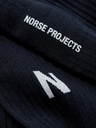 Norse Projects - Bjarki Varsity Ribbed Stretch Cotton-Blend Socks