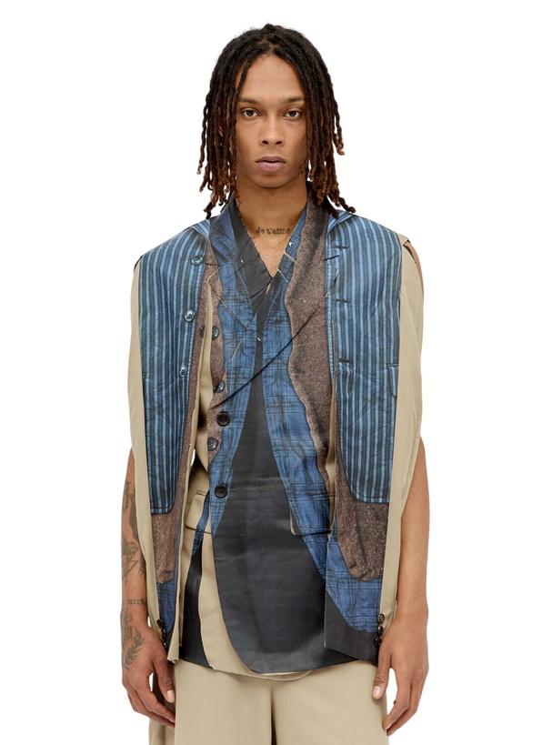 Photo: Comme des Garçons Homme Plus Printed Double-Breasted Blazer