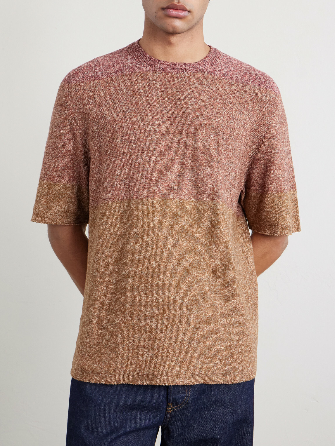 Inis Meáin - Scail Linen and Cotton-Blend T-Shirt - Brown