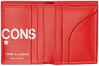 COMME des GARÇONS WALLETS Red Huge Logo Card Holder
