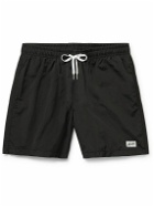 Bather - Straight-Leg Mid-Length Recycled Swim Shorts - Black