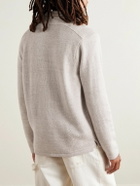 Inis Meáin - Wool and Linen-Blend Polo Shirt - Neutrals