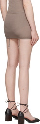 LEMAIRE Taupe Underwear Suspenders Miniskirt