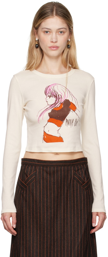 Photo: Anna Sui Off-White 'Anna Sui Girl' Long Sleeve T-Shirt
