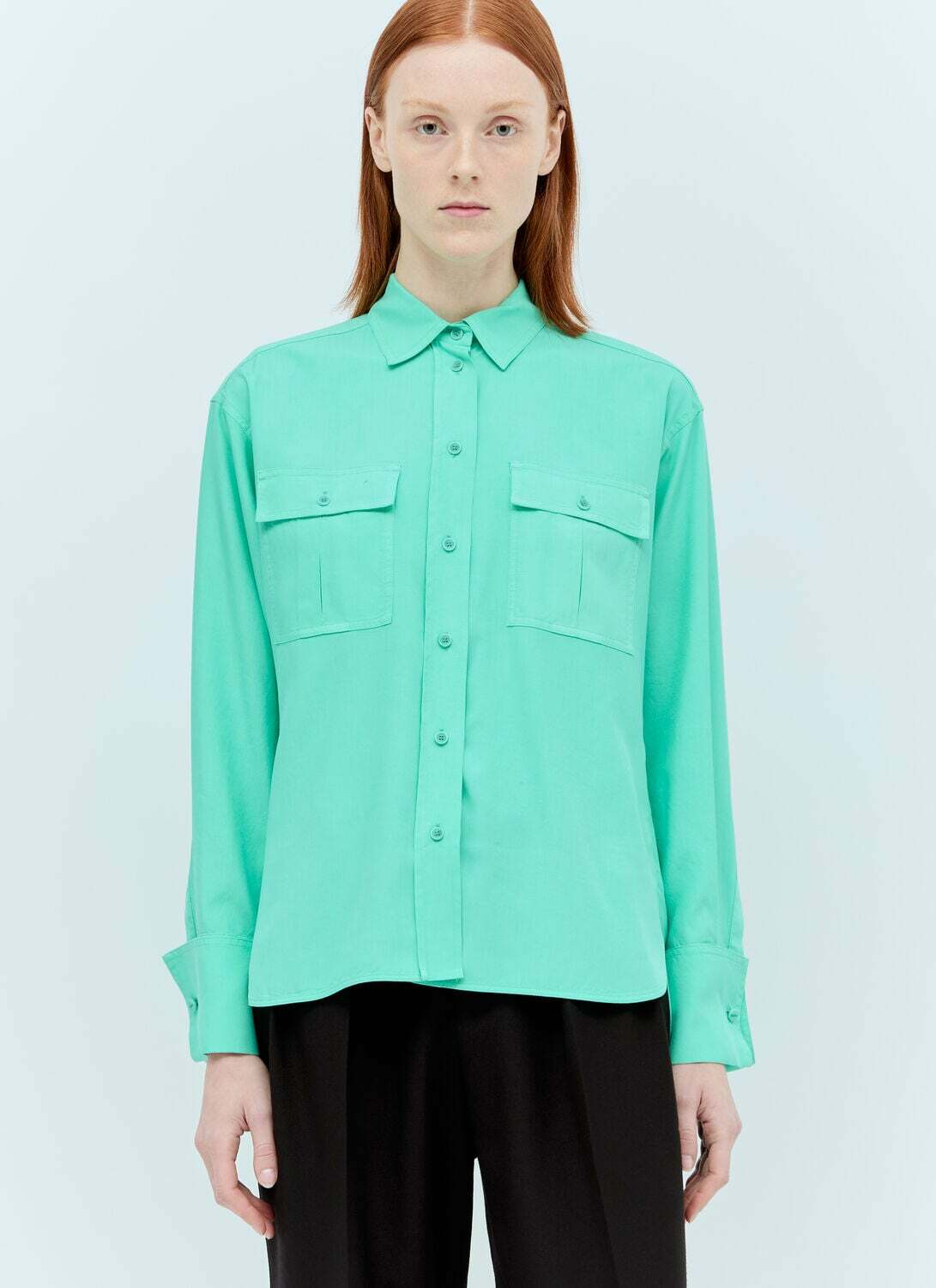 Max Mara Flap Pockets Silk Shirt