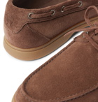 Brunello Cucinelli - Suede Boat Shoes - Brown