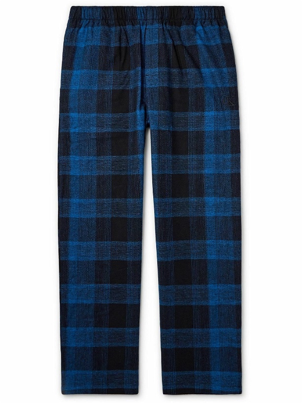 Photo: Calvin Klein Underwear - Checked Cotton-Flannel Pyjama Trousers - Blue