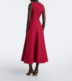 Roland Mouret Embellished wool and silk midi dress