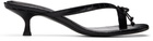 ABRA Black Flip Flop Ballerina Heeled Sandals