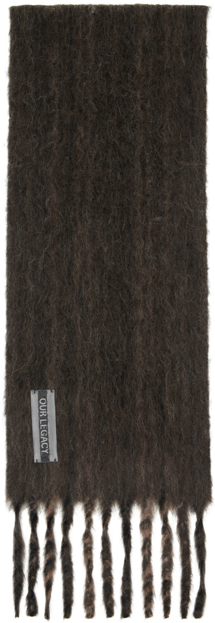 Our Legacy Black Wool Ivy Scarf Our Legacy