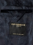 Favourbrook - Nehru-Collar Cotton-Velvet Jacket - Blue