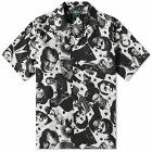 Gitman Vintage Men's Hollywood Stars Camp Collar Shirt in Black/White