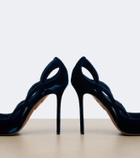 Aquazzura Contour velvet pumps