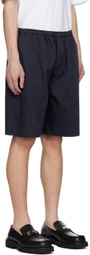 Filippa K Navy Elasticized Shorts